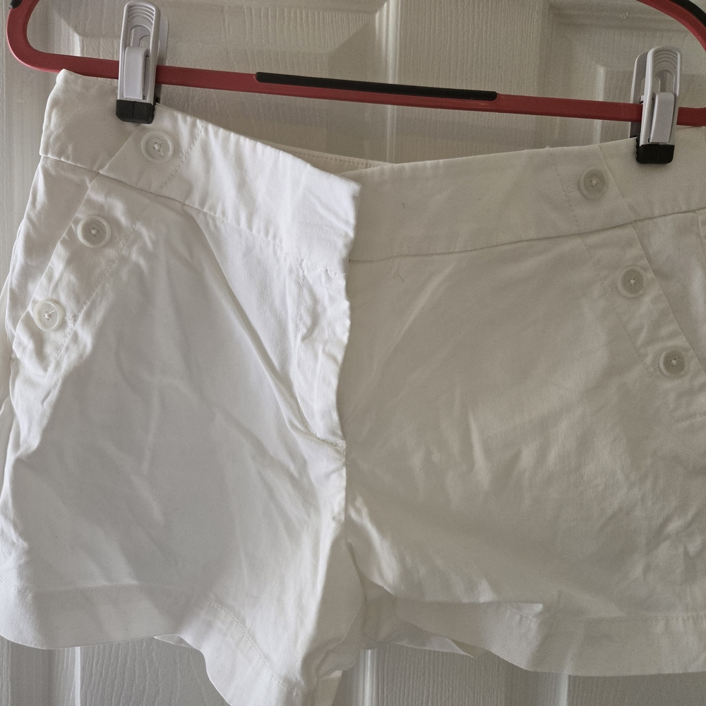 LOFT High Waist White Shorts